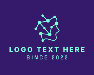 Chatbot - Futuristic Cyber Head logo design