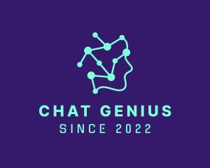 Chatbot - Futuristic Cyber Head logo design