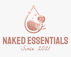 Rose Essential Oil  logo design