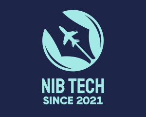 Nib - Pen Nib Airplane logo design