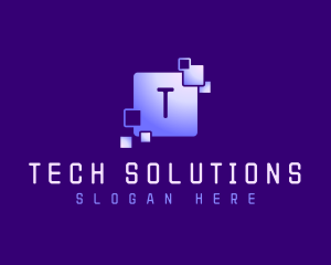 Square Tech Pixel Logo