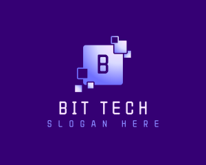 Square Tech Pixel logo design