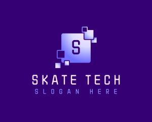 Square Tech Pixel logo design