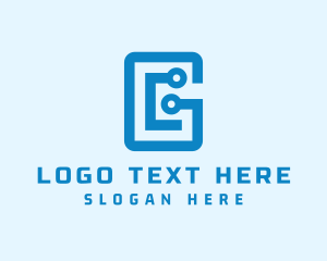 Mobile - Cyber Circuit Letter G logo design