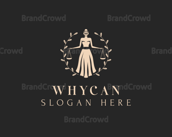 Woman Legal Scale Logo