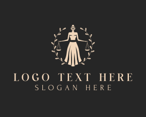 Jurist - Woman Legal Scale logo design