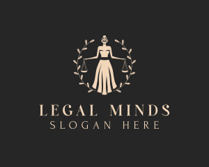 Woman Legal Scale logo design