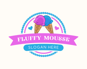 Mousse - Ice Cream Cone logo design