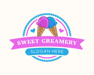  Ice Cream Cone logo design