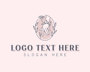 Hand - Floral Beauty Salon logo design