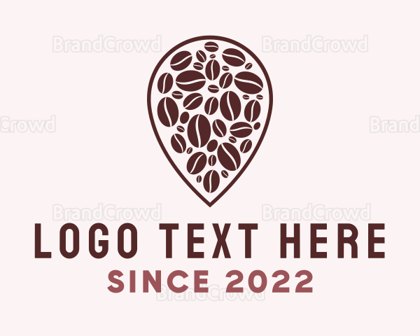 Coffee Bean Location Logo