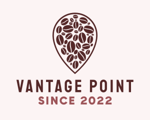 Point - Coffee Bean Location logo design