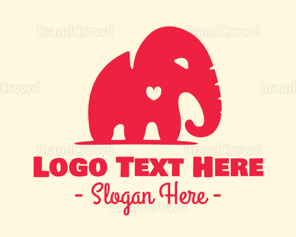 Red Elephant Heart Logo