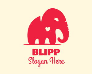 Red Elephant Heart Logo