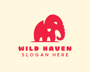 Elephant Zoo Wildlife logo design