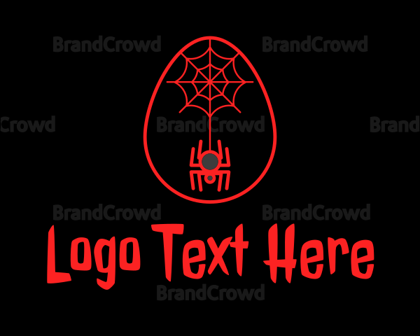 Red Spider Web Egg Logo