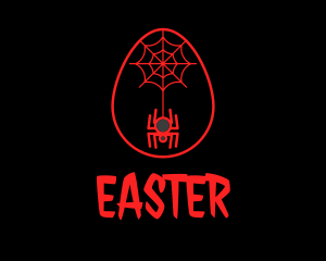 Red Spider Web Egg logo design