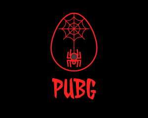 Horror - Red Spider Web Egg logo design