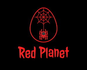 Red Spider Web Egg logo design