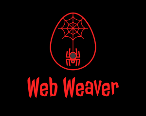 Red Spider Web Egg logo design