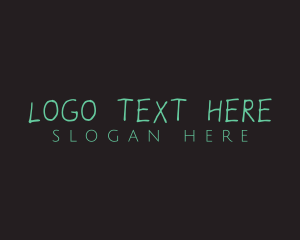 Font - Green Handwriting Art logo design