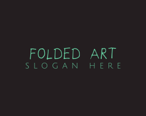 Green Handwriting Art logo design