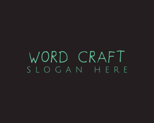 Green Handwriting Art logo design