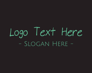 Handwriting - Green Handwriting Wordmark logo design
