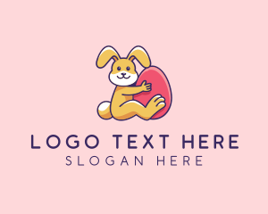 Pet Shop - Big Easter Bunny Egg logo design