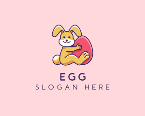Big Easter Bunny Egg logo design