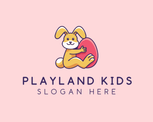 Big Easter Bunny Egg logo design