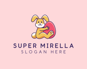 Nursery - Big Easter Bunny Egg logo design