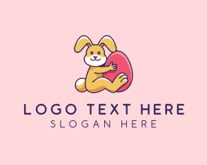 Big Easter Bunny Egg Logo