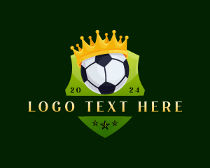 Badge - Football Soccer Crown logo design