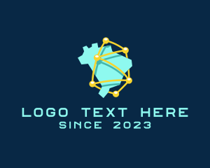Latin America - Brazil Tech Network logo design