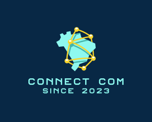 Telecommunications - Brazil Tech Network logo design