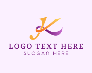 Handwriting - Elegant Stylish Ribbon logo design