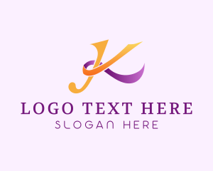 Cursive - Elegant Stylish Ribbon logo design