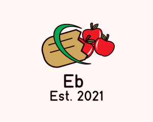 Market - Apple Grocery Bag logo design