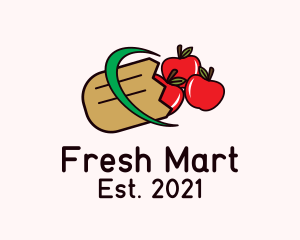 Grocery - Apple Grocery Bag logo design