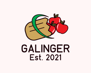 Supermarket - Apple Grocery Bag logo design