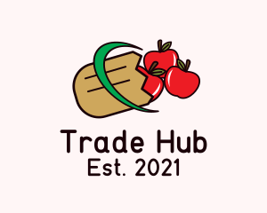 Marketplace - Apple Grocery Bag logo design