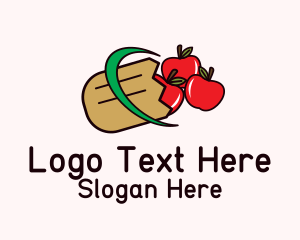 Apple Grocery Bag Logo