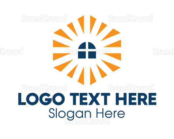Window Sunburst Polygonal Logo