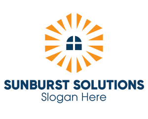 Sunburst - Window Sunburst Polygonal logo design