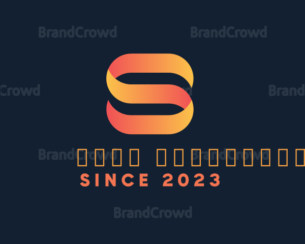 Orange Gradient Letter S Logo