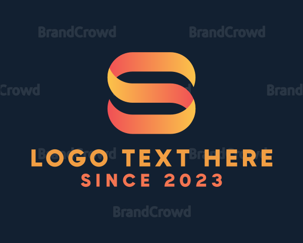 Orange Gradient Letter S Logo