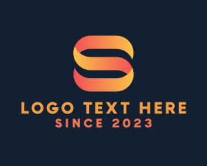 Financial - Orange Gradient Letter S logo design