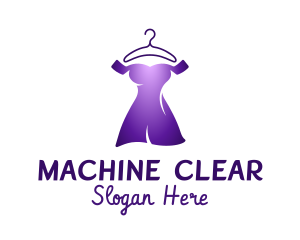 Model - Purple Formal Dress logo design