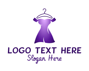 Dry Clean - Purple Formal Dress logo design